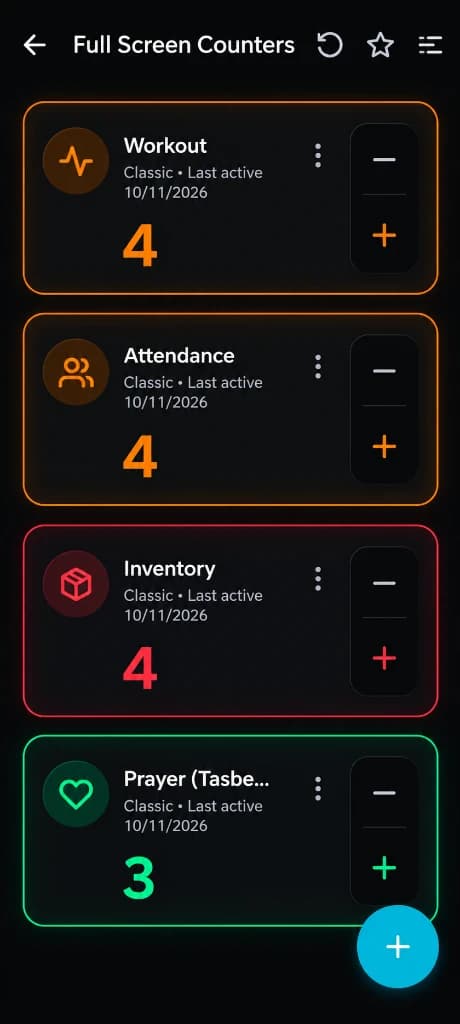 CountVerse App – Full Screen Gesture Mode